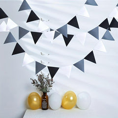 Grey Felt Pennant Banners for Carnival Theme Rainbow Birthday Party