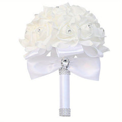 1pc Simulation Roses Bouquet for Wedding Decor