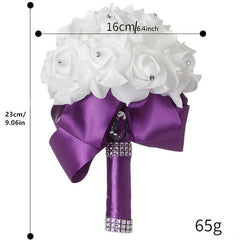 1pc Simulation Roses Bouquet for Wedding Decor