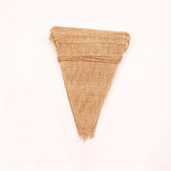 12pcs DIY Burlap Triangle Flag Retro Wedding Party Decoration