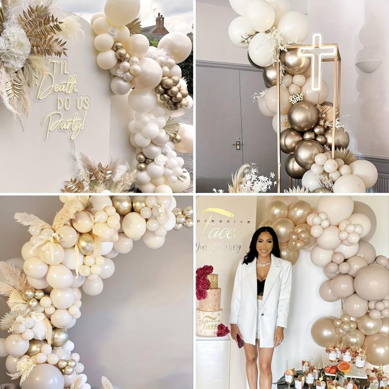 Bridal Decoration Set: Balloon Veil, Scarf, Banner, Cake Topper