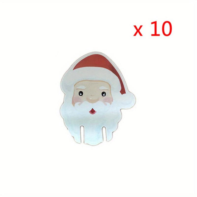 10pcs Christmas Wine Glass Insert Card Christmas Hat Wine Glass Card