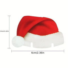 10pcs Christmas Wine Glass Insert Card Christmas Hat Wine Glass Card