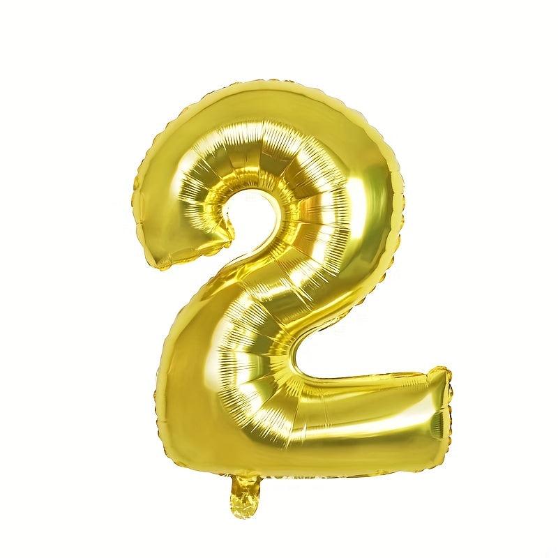1pc 76 Golden Number Aluminum Film Balloon Birthday Party Decoration