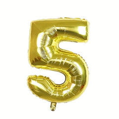 1pc 76 Golden Number Aluminum Film Balloon Birthday Party Decoration