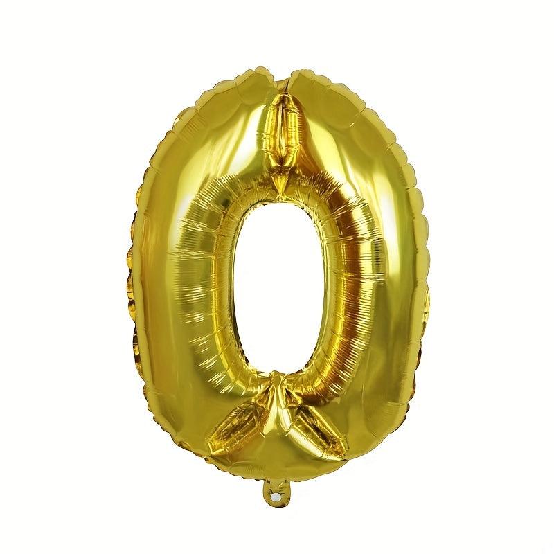 1pc 76 Golden Number Aluminum Film Balloon Birthday Party Decoration