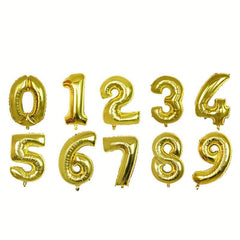 1pc 76 Golden Number Aluminum Film Balloon Birthday Party Decoration