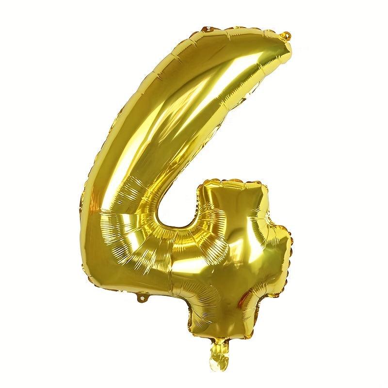 1pc 76 Golden Number Aluminum Film Balloon Birthday Party Decoration