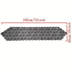 Halloween Spider Web Lace Table Runner 45 72 X 182 88 Cm