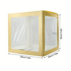 4pcs Transparent Letter Balloon Boxes for Party Decorations - A and BABY Letters