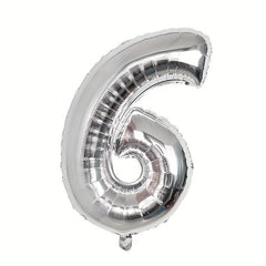 1pc 30 inch Silvery Number Aluminum Film Balloon Decoration Supplies