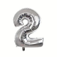 1pc 30 inch Silvery Number Aluminum Film Balloon Decoration Supplies