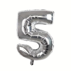 1pc 30 inch Silvery Number Aluminum Film Balloon Decoration Supplies