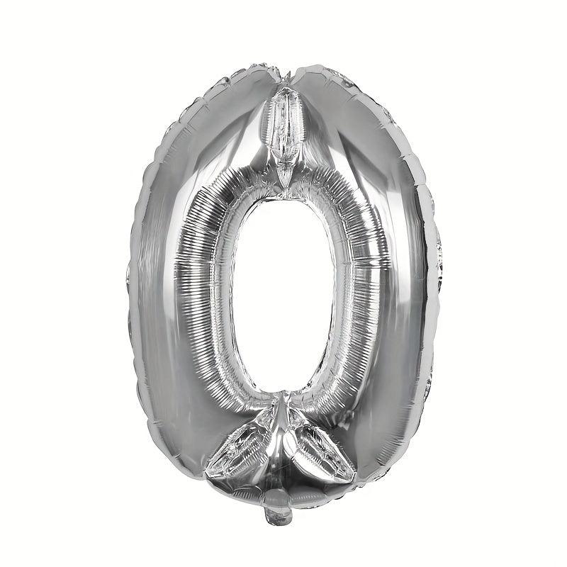1pc 30 inch Silvery Number Aluminum Film Balloon Decoration Supplies