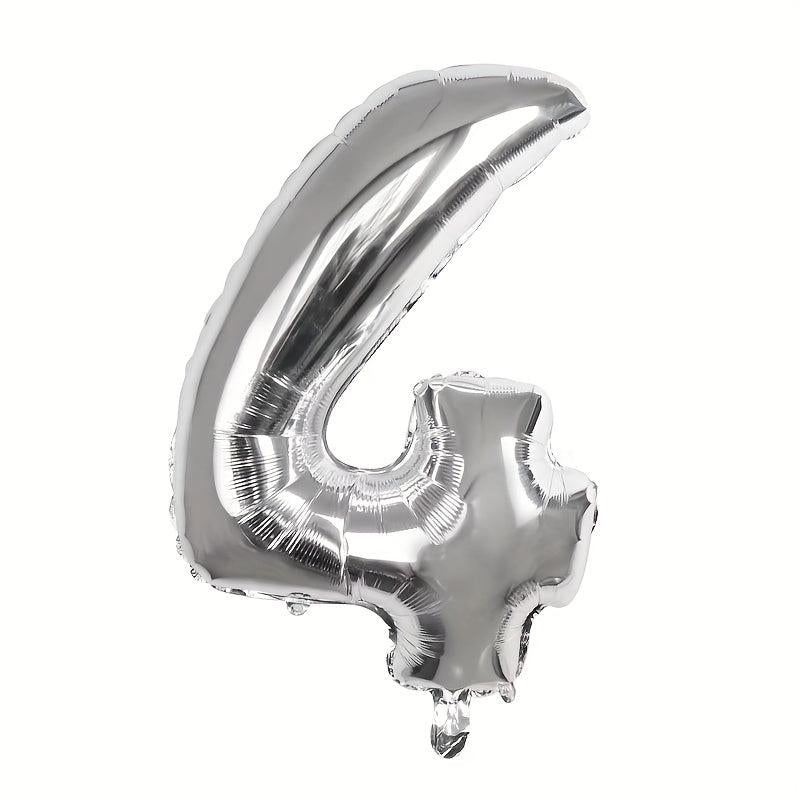 1pc 30 inch Silvery Number Aluminum Film Balloon Decoration Supplies