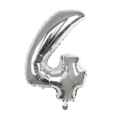 1pc 30 inch Silvery Number Aluminum Film Balloon Decoration Supplies