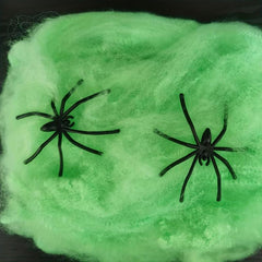 Halloween Spider Web Decoration Props with Small Spiders