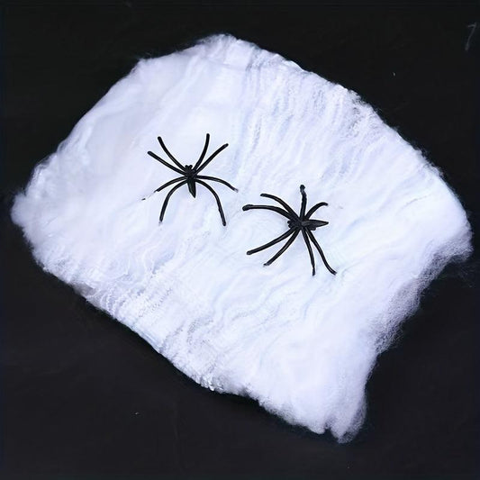 Halloween Spider Web Decoration Props with Small Spiders