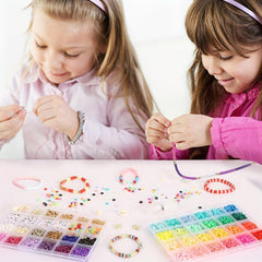 Polymer Clay Beads Kit for Bracelet Making with Letter Beads & Charms