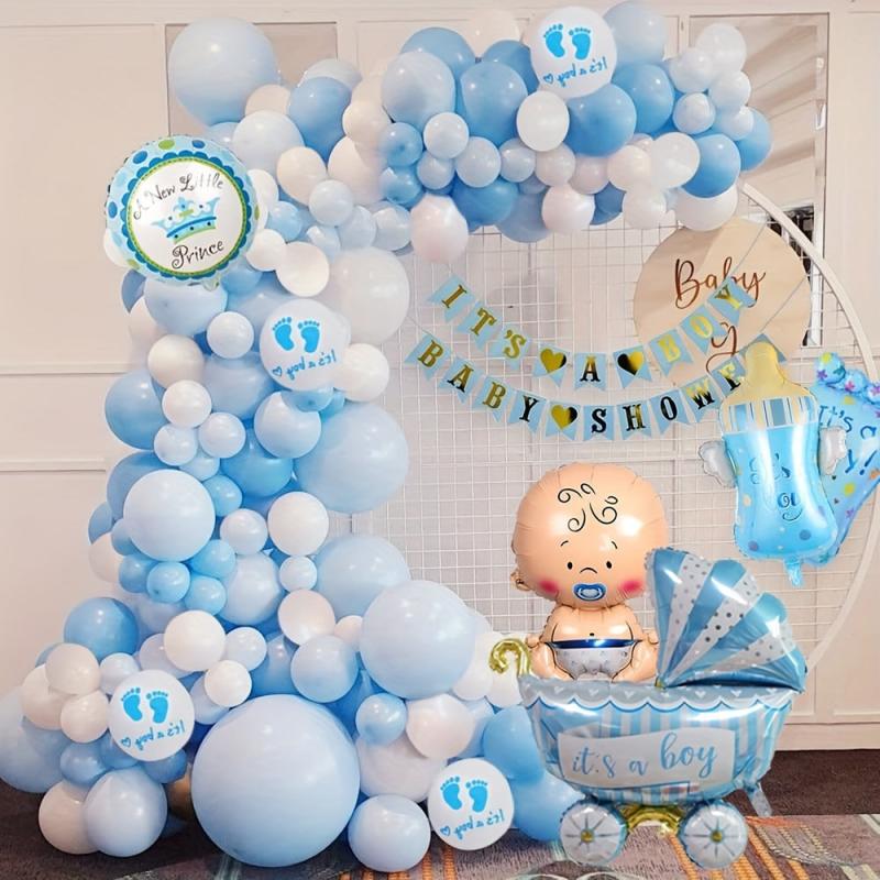 Boy Baby Shower Decorations Set Balloons Banners Sash and Foil Balloon