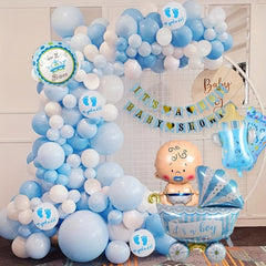 Boy Baby Shower Decorations Set Balloons Banners Sash and Foil Balloon