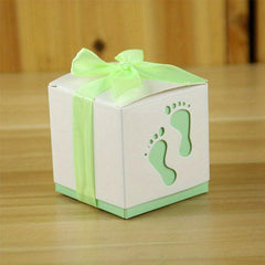 25pcs Footprint Candy Box Wedding Gift Bag Party Favors Birthday Decor