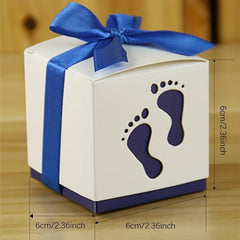 25pcs Footprint Candy Box Wedding Gift Bag Party Favors Birthday Decor