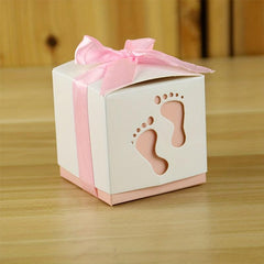 25pcs Footprint Candy Box Wedding Gift Bag Party Favors Birthday Decor