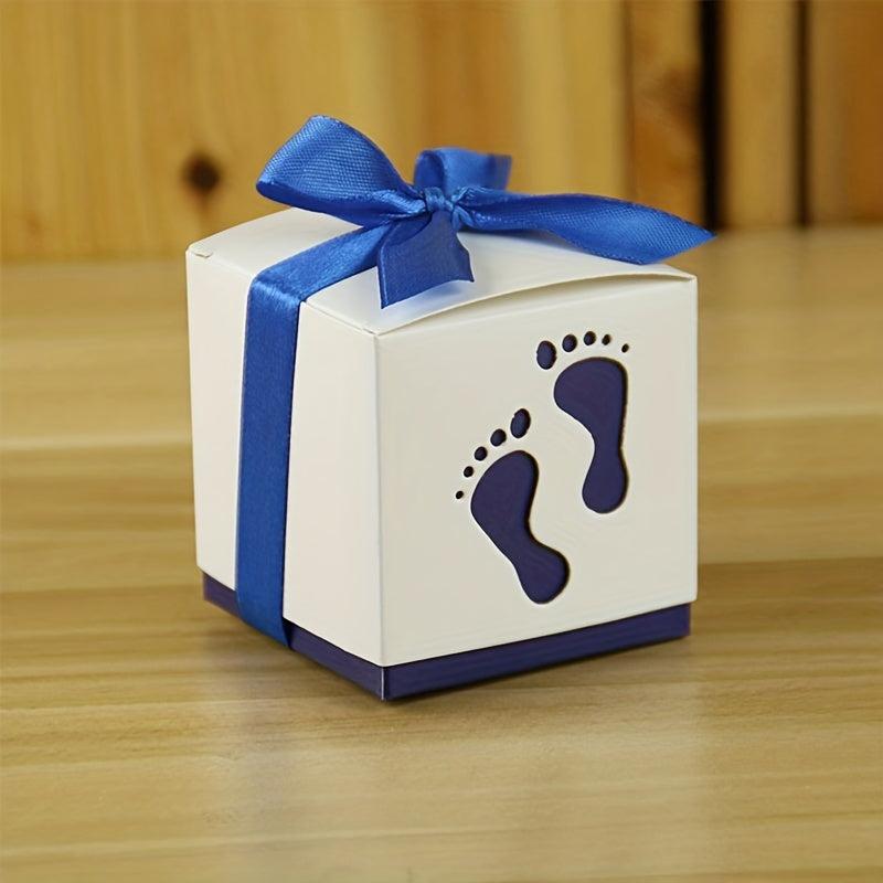 25pcs Footprint Candy Box Wedding Gift Bag Party Favors Birthday Decor