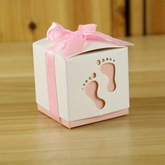 25pcs Footprint Candy Box Wedding Gift Bag Party Favors Birthday Decor