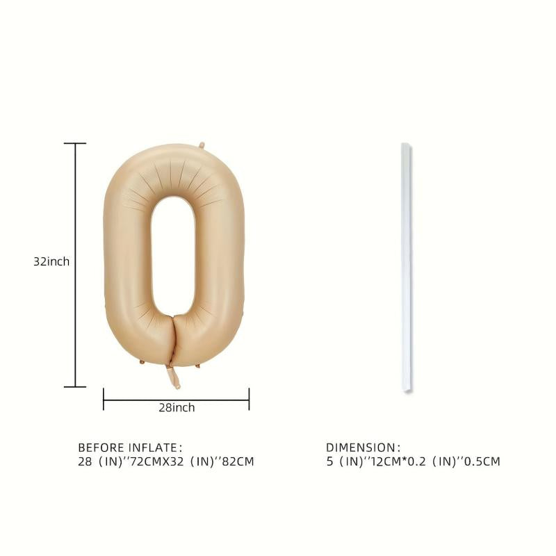 Caramel Number Balloons Happy Birthday Wedding Anniversary Baby Shower