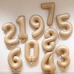 Caramel Number Balloons Happy Birthday Wedding Anniversary Baby Shower