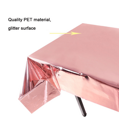Golden Glitter Foil Tablecloth for Weddings Birthdays