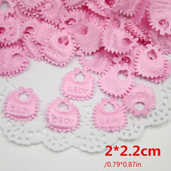 100pcs Sponge Cloth Foot Bib Baby Bottle Confetti Pacifier DIY