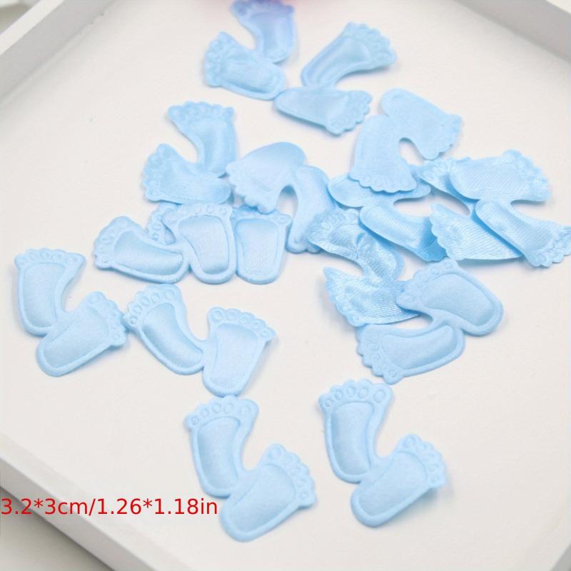 100pcs Sponge Cloth Foot Bib Baby Bottle Confetti Pacifier DIY