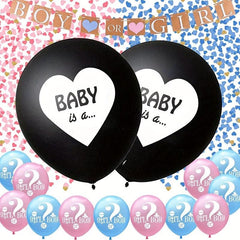 2pcs Gender Reveal Balloons with Ribbon and Confetti