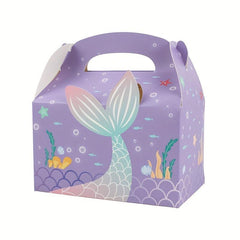 12pcs Mermaid Packaging Box Candy Box Chocolate Packaging Box Party Favors