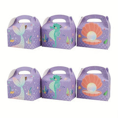 12pcs Mermaid Packaging Box Candy Box Chocolate Packaging Box Party Favors