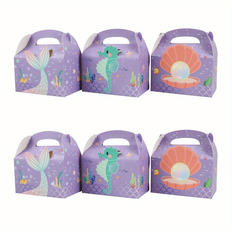 12pcs Mermaid Packaging Box Candy Box Chocolate Packaging Box Party Favors