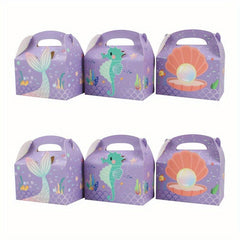 12pcs Mermaid Packaging Box Candy Box Chocolate Packaging Box Party Favors