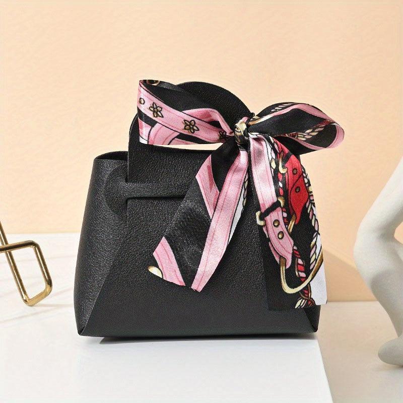 6pcs Leather Gift Bags Wedding Favour Distributions Bags