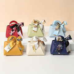 6pcs Leather Gift Bags Wedding Favour Distributions Bags