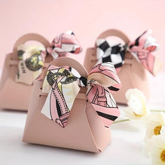 6pcs Leather Gift Bags Wedding Favour Distributions Bags