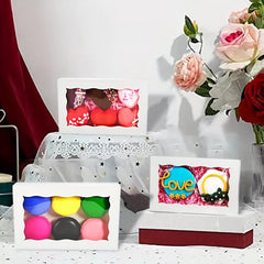 15-30 Bakery Boxes with Window for Cookies, Macarons, Strawberries