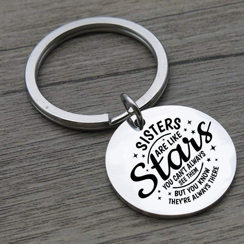 Sisters Are Like Stars Keychain - Gift For Sister Birthday/Christmas