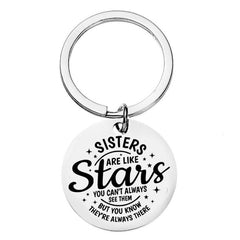 Sisters Are Like Stars Keychain - Gift For Sister Birthday/Christmas