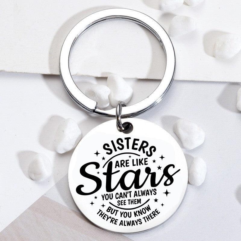 Sisters Are Like Stars Keychain - Gift For Sister Birthday/Christmas