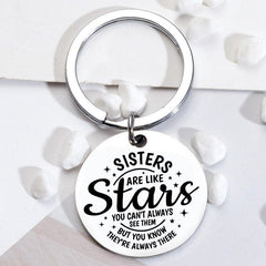 Sisters Are Like Stars Keychain - Gift For Sister Birthday/Christmas