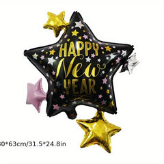 Happy Year Balloon & Party Hat Set for Festive Celebrations