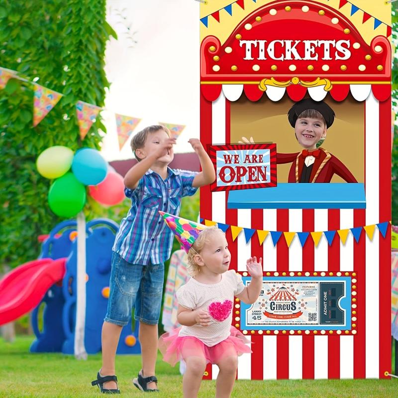 Carnival Circus Theme Party Decorations Halloween Photo Door Banner